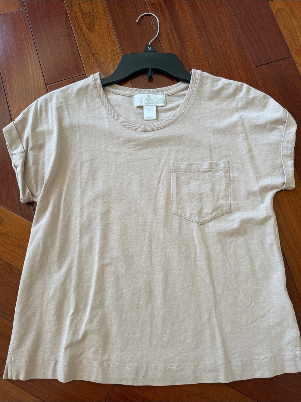 C&C California Dusty Mauve Pocket Tee - Picture 5 of 8